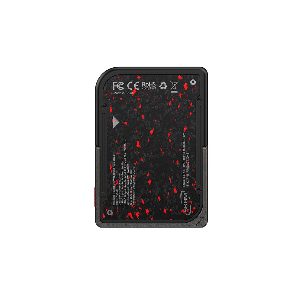 Skinarma Vektor Kablosuz ve PD Hızlı Şarj Özellikli Metal Standlı Taşınabilir Powerbank 15W 5000mAh