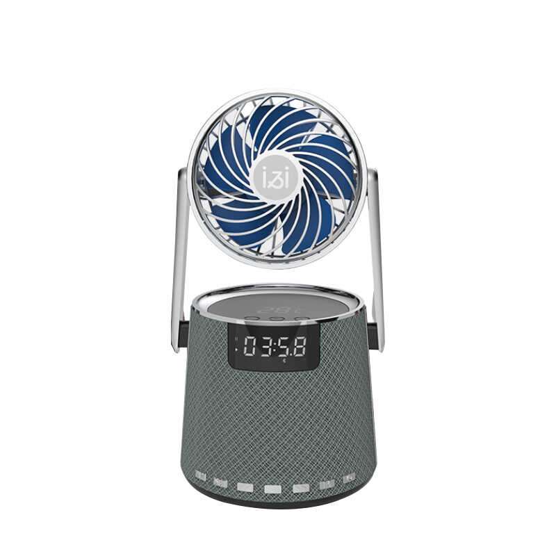 Soaiy K8 Fanlı Bluetooth Speaker Hoparlör Gri