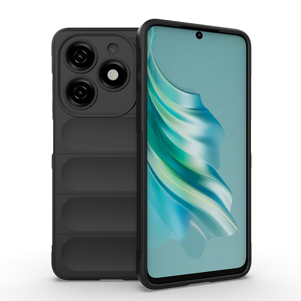 Tecno Spark 20 Kılıf Esnek TPU Oyuklu Arka Yüzey Tasarımlı Zore Etnik Silikon Kapak