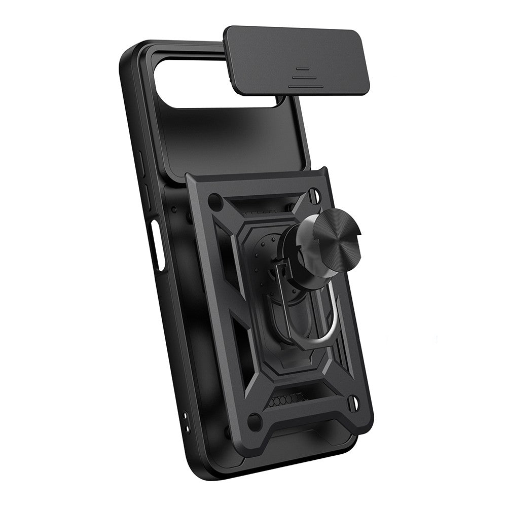 Tecno Spark 40 5G Kılıf Magnetik Standlı Kamera Korumalı Zore Sürgülü Vega Kapak