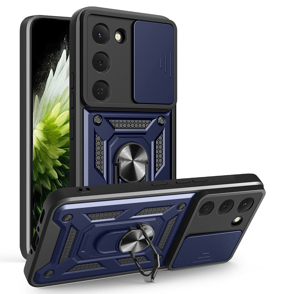 Tecno Spark 40 Pro Kılıf Magnetik Standlı Kamera Korumalı Zore Sürgülü Vega Kapak