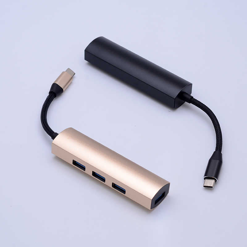 Usb Çoğaltıcı Usb-C To Usb 3.0 HUB Adaptör Siyah