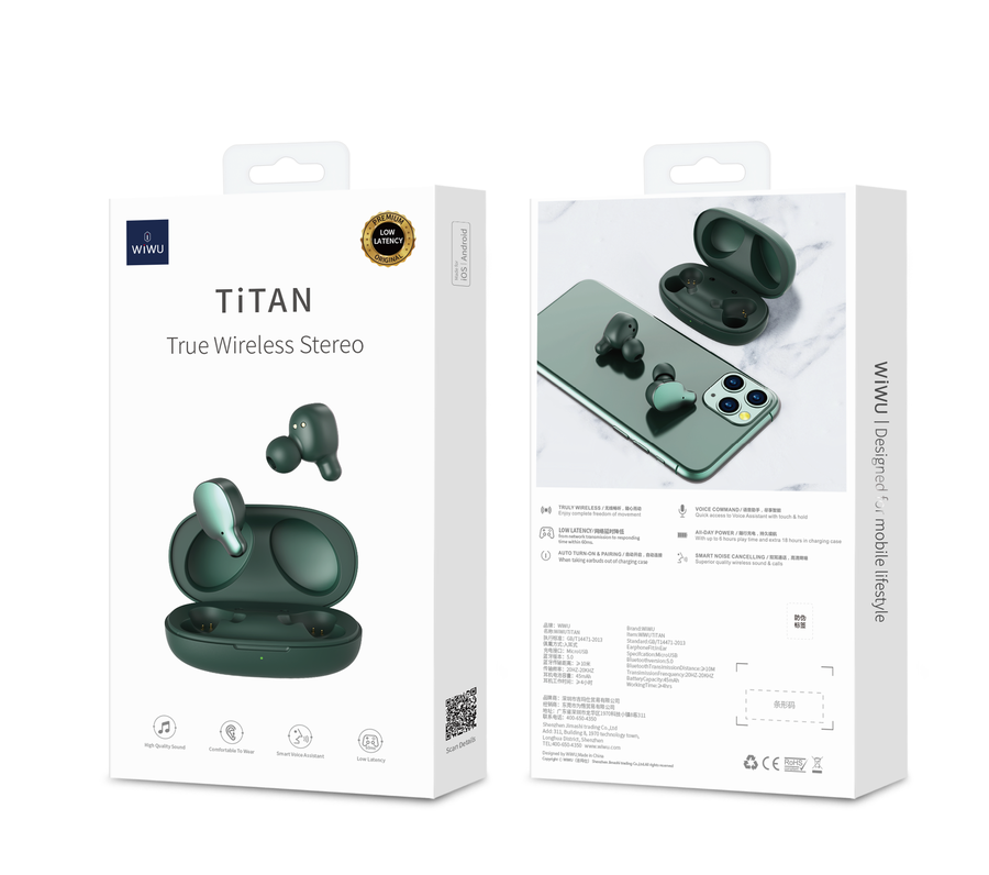Wiwu Airbuds Titan Bluetooth Kulaklık Siyah
