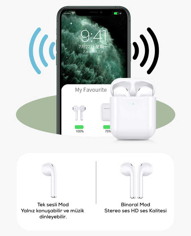 Wiwu Airbuds X Pro Bluetooth Kulaklık Siyah