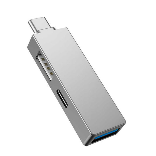 Wiwu Alpha T02 Pro 3 in 1 Type-C Hub PD Portlu Usb Çoğaltıcı Gri