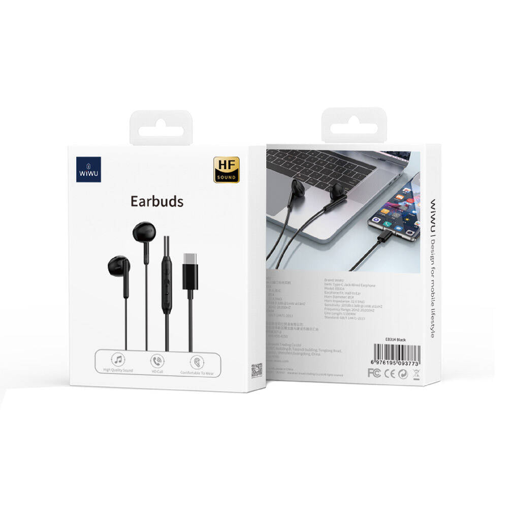 Wiwu EB314 Hi-Fi Ses Kaliteli Type-C Kulakiçi Kulaklık Beyaz