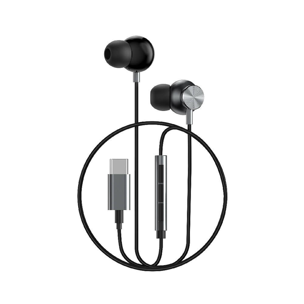 Wiwu EB315 Hi-Fi Ses Kaliteli Type-C Kulakiçi Kulaklık Gri
