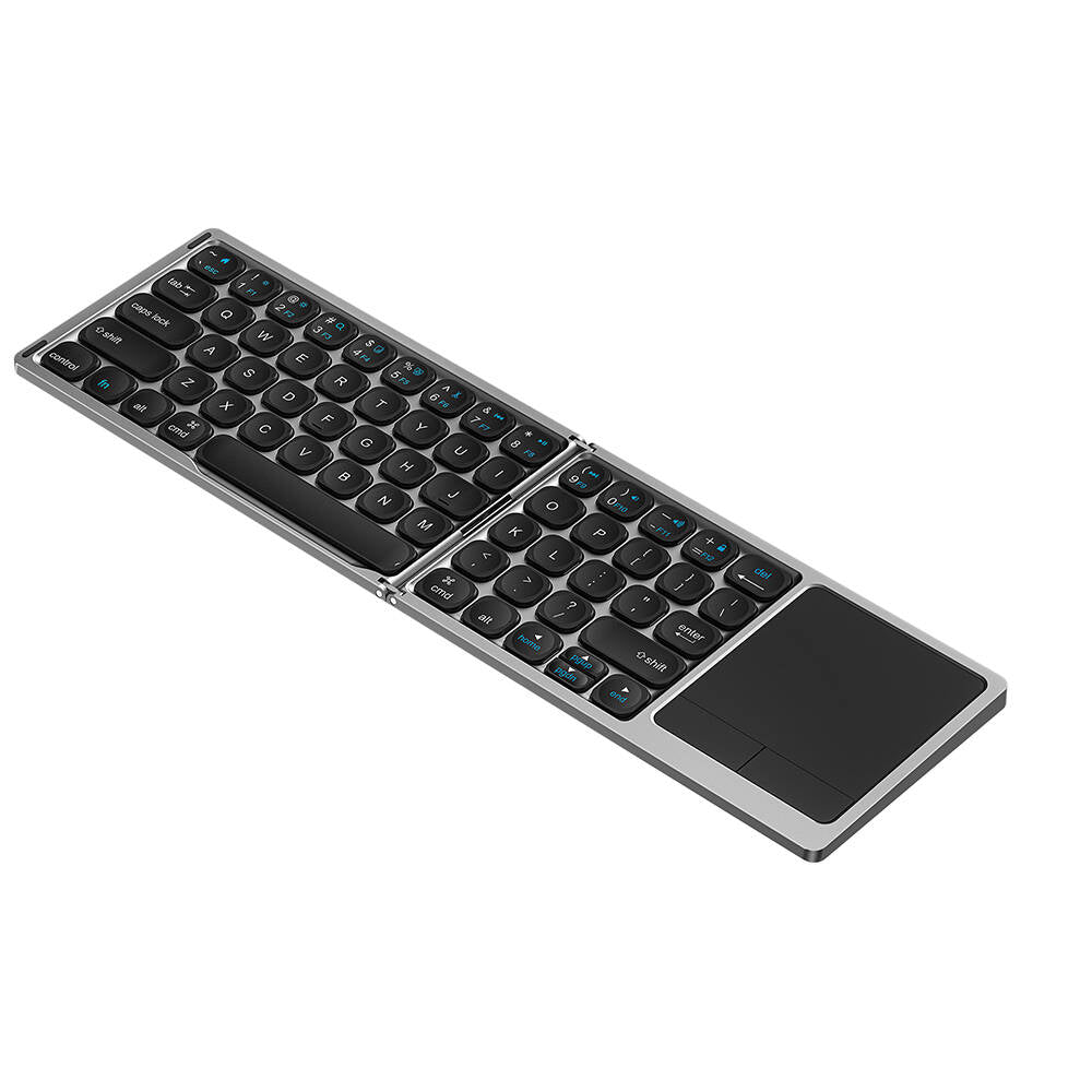 Wiwu FMK-04 Katlanabilir Bluetooth Kablosuz Multifonksiyonel Touchpad Klavye Gri
