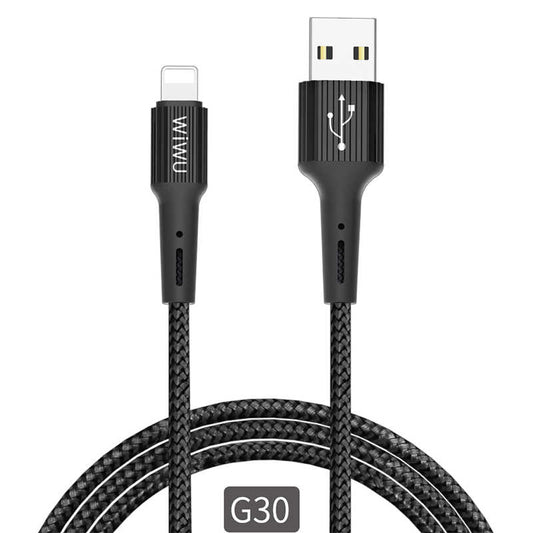 Wiwu G30 Gear Charging Lightning Kablo Siyah