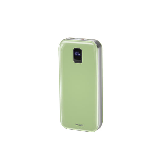 Wiwu JC-16 LED Ekranlı Li-Polimer Aşırı Akım Korumalı Taşınabilir Powerbank PD 20W 10000mAh Yeşil