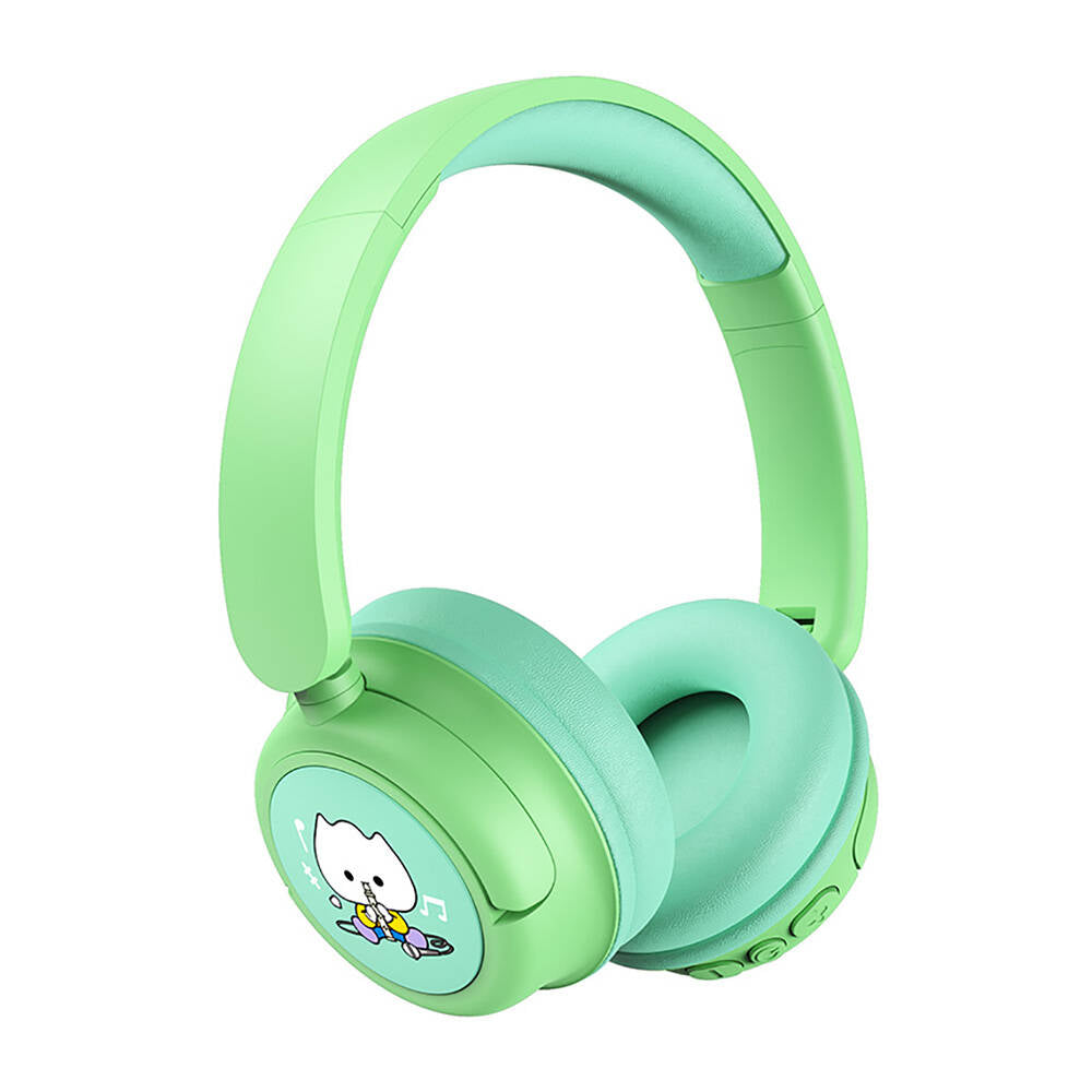 Wiwu KTD-02 Ayarlanabilir Kulak Üstü Kablolu ve Bluetooth 5.3 Çocuk Kulaklığı Mavi