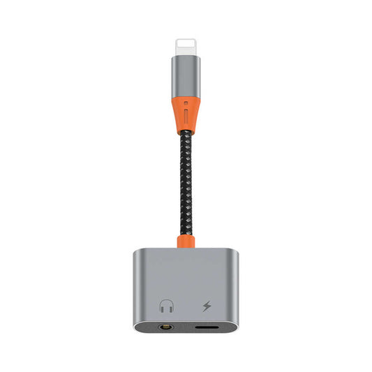 Wiwu LT07 Lightning To 3.5mm Aux Çevirici Ses Adaptörü Gri