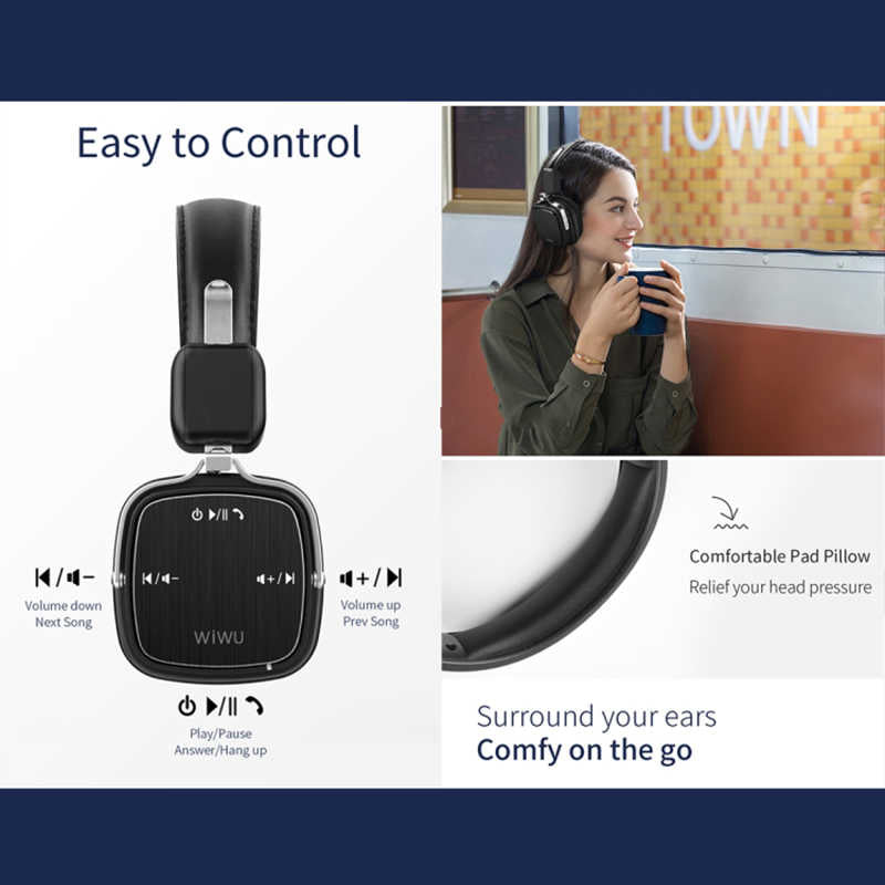 Wiwu Metro 2 Bluetooth Kulaklık Gri