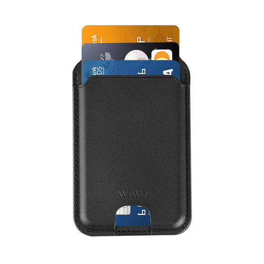 Wiwu MW-003 Mag Wallet Standlı Magnetik Kartlık Siyah Karbon