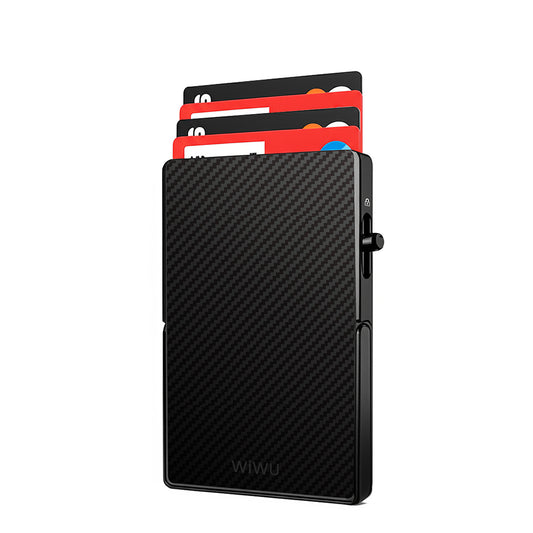 Wiwu MW-007 Warriors Pop-Up Buton Tasarımlı Magnetik Aramid Fiber Metal Standlı Kartlık