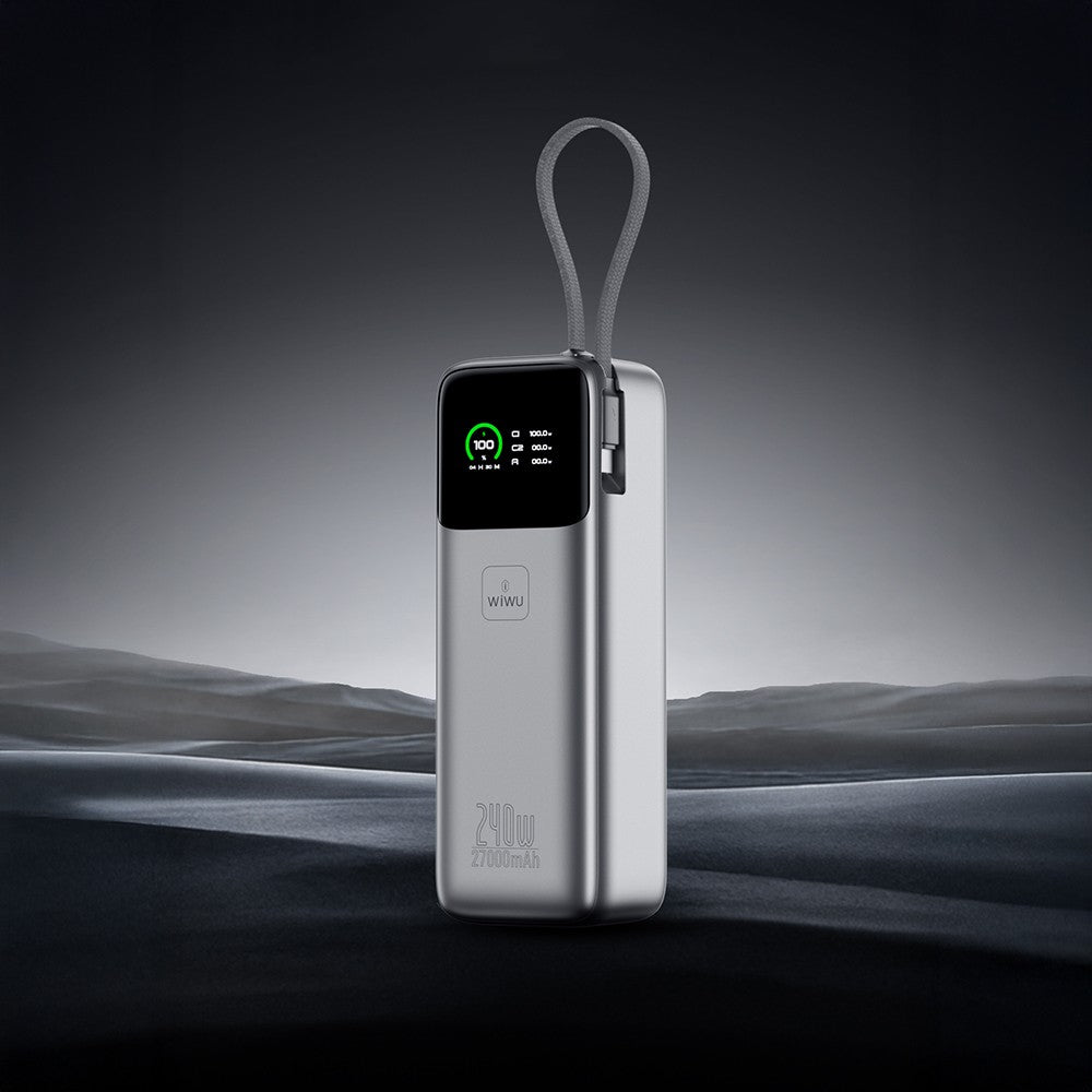 Wiwu PM-201 Power Mega Serisi Type-C Çıkışlı Taşınabilir Powerbank PD 240W 27000mAh