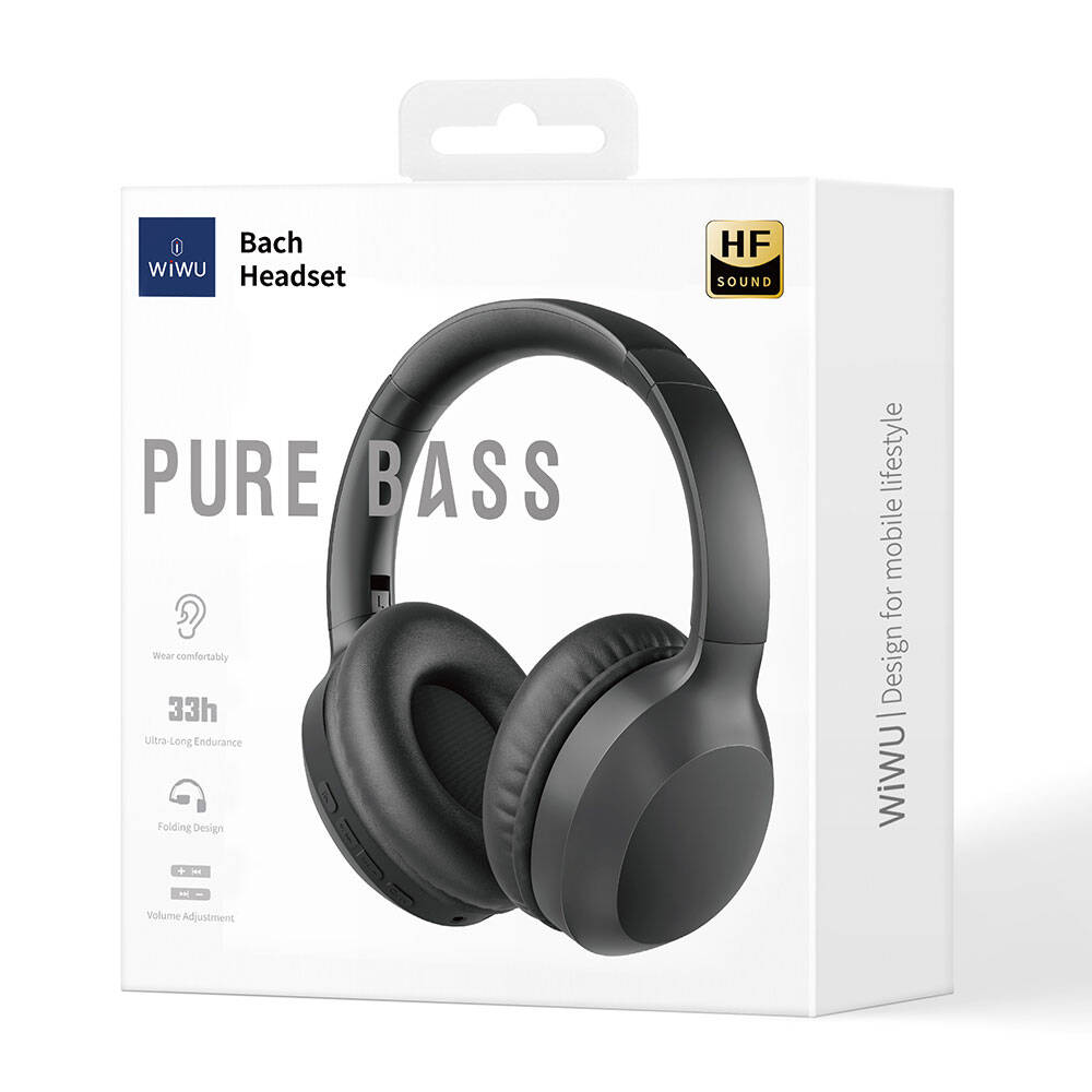 Wiwu TD-01 Bach Serisi Katlanabilir Kulak Üstü Bluetooth Kulaklık Krem