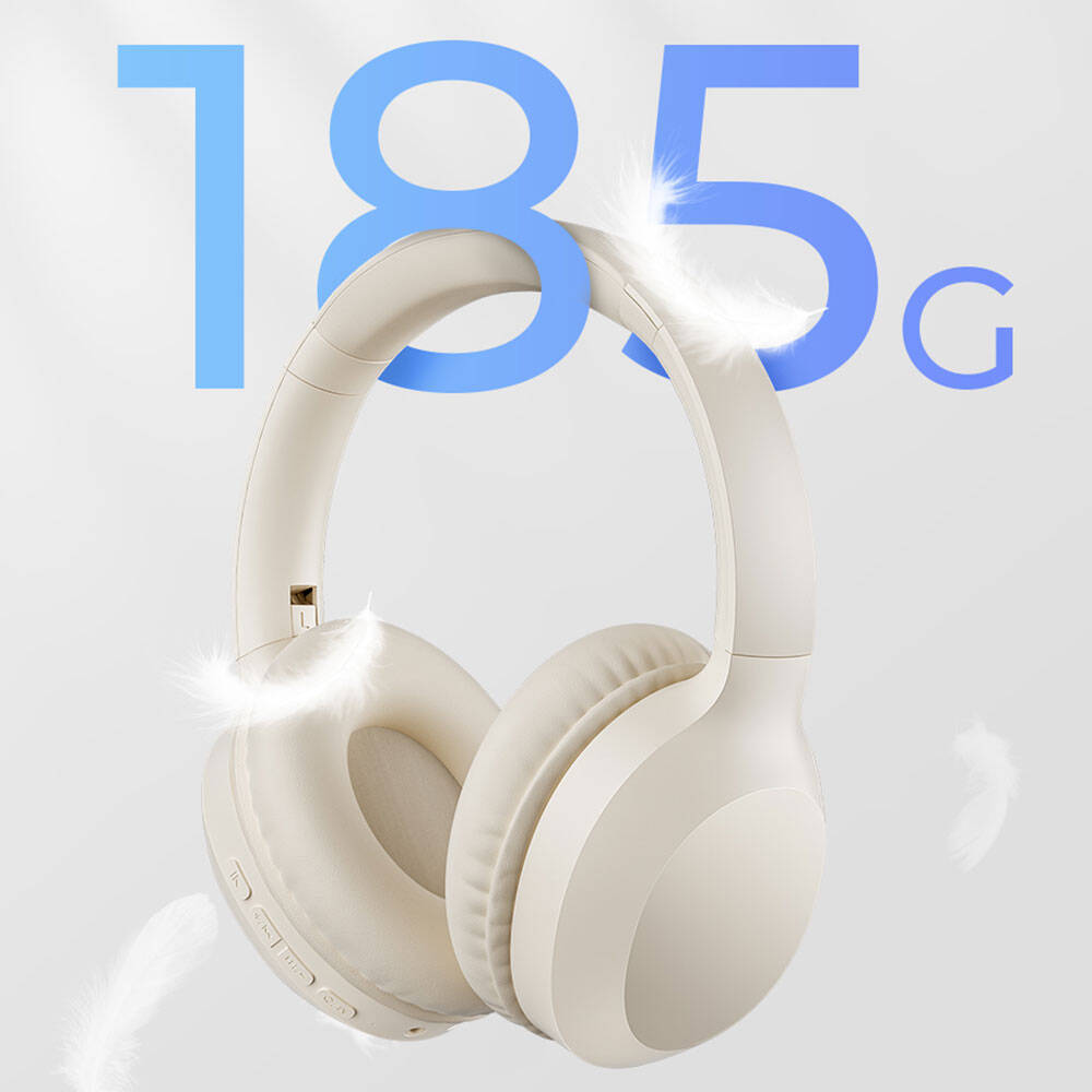 Wiwu TD-01 Bach Serisi Katlanabilir Kulak Üstü Bluetooth Kulaklık Krem