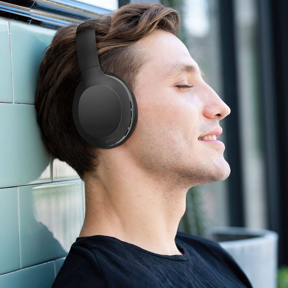 Wiwu TD-01 Bach Serisi Katlanabilir Kulak Üstü Bluetooth Kulaklık Krem