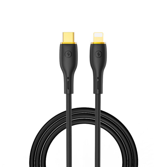 Wiwu Wi-C018 Vigor Serisi Type-C to Lightning PD Data Kablo 30W 1.2 Metre Siyah