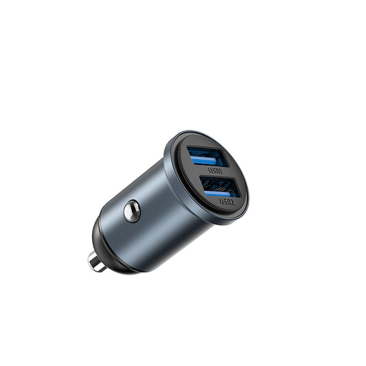 Wiwu Wi-CC031 Nano Lite Serisi Dual USB-A Hızlı Şarj Özellikli Araç Şarj Aleti PD 12W