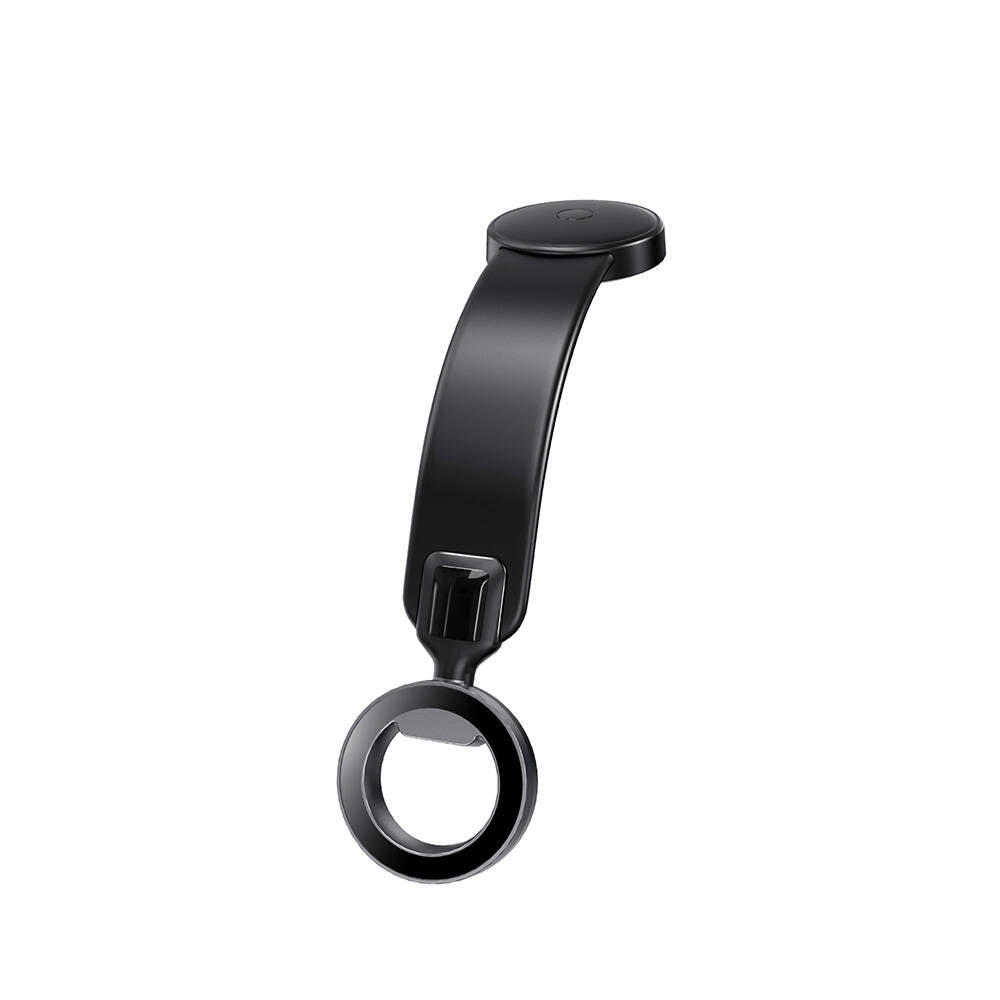 Wiwu Wi-CH053 Mago Serisi Magnetik M-safe Uyumlu Bükülebilen Eğimi ve Düz Zemin Araç Telefon Tutacağı Siyah