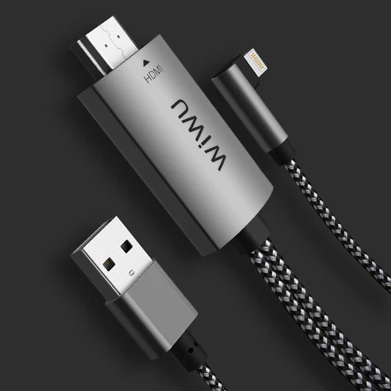 Wiwu X7 iPhone Phone To TV HDMI Kablo Gri