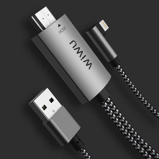 Wiwu X7 iPhone Phone To TV HDMI Kablo Gri