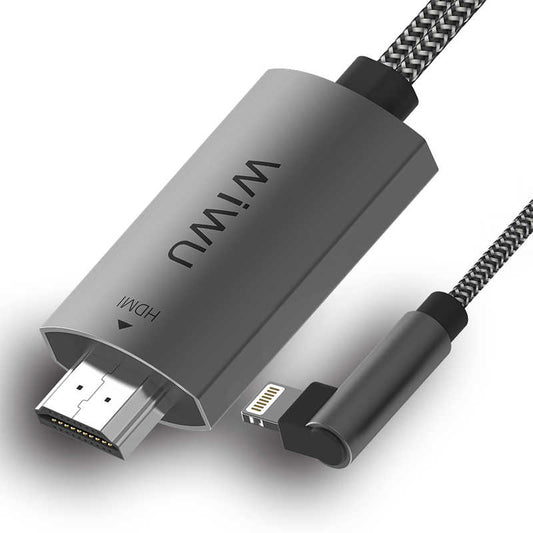 Wiwu X7 iPhone Phone To TV HDMI Kablo Gri