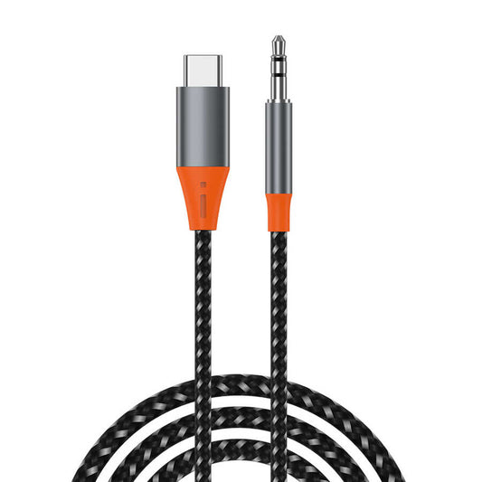 Wiwu YP07 Type-C To 3.5mm Aux Audio Ses Kablosu 1.2M Gri