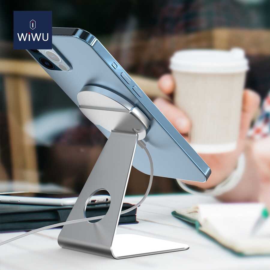 Wiwu ZM303 M-safe Şarj Standı Gümüş