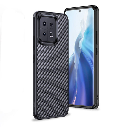 Xiaomi Mi 13 Pro Kılıf Aramid Karbon Fiber M-safe Özellikli Wlons Radison Kapak Siyah