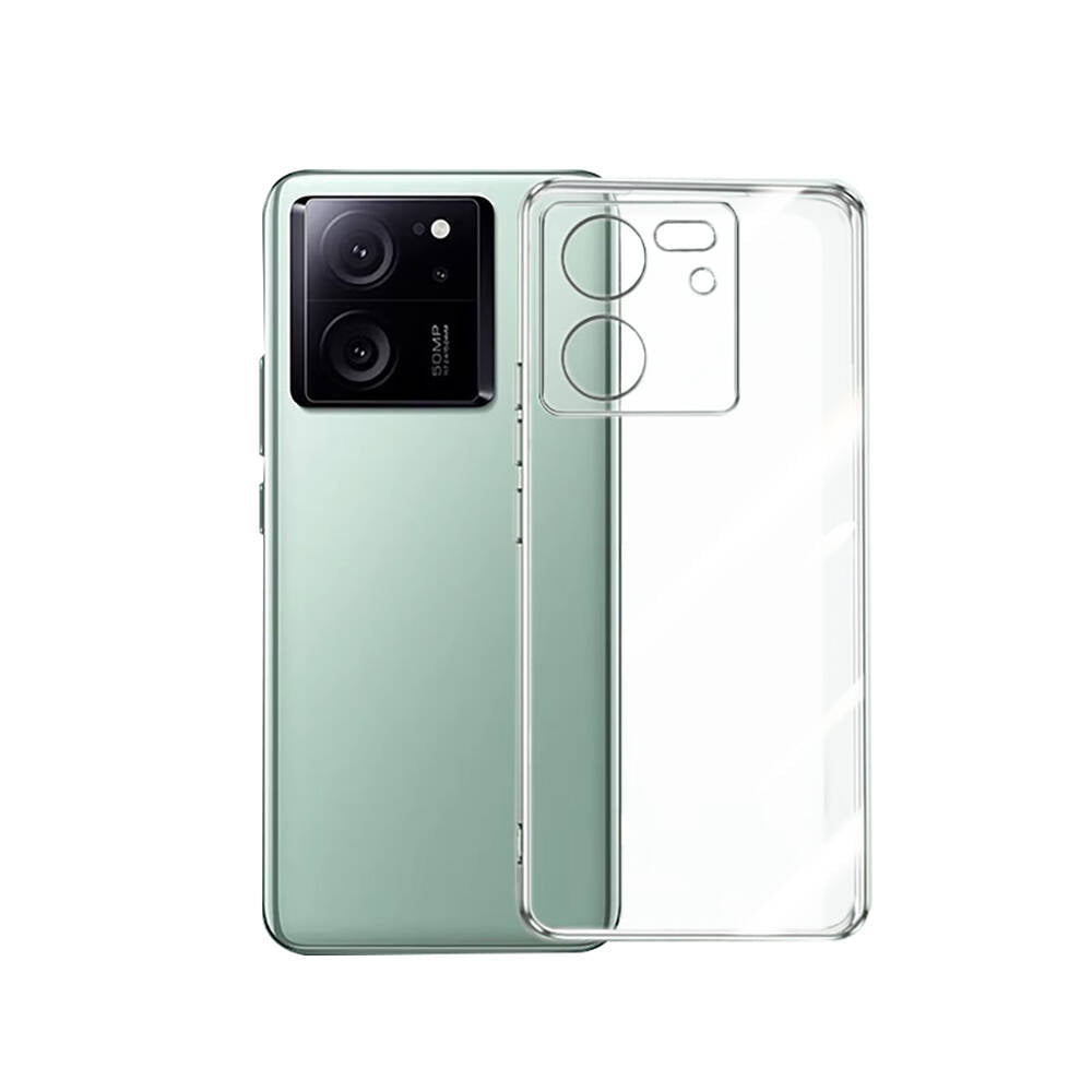 Xiaomi Mi 13T Kılıf Nano Oleofobik Özellikli Sert Arka Yüzey Zore Droga Kapak Renksiz