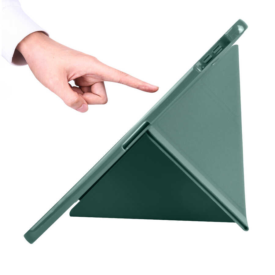 Xiaomi Mi Pad 5 Kılıf Zore Tri Folding Kalem Bölmeli Standlı Kılıf Lacivert