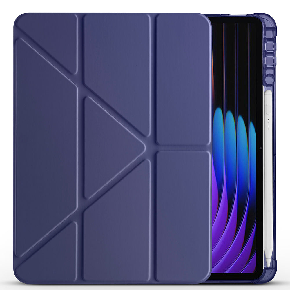 Xiaomi Pad 7 Kılıf Zore Tri Folding Kalem Bölmeli Standlı Kılıf Siyah