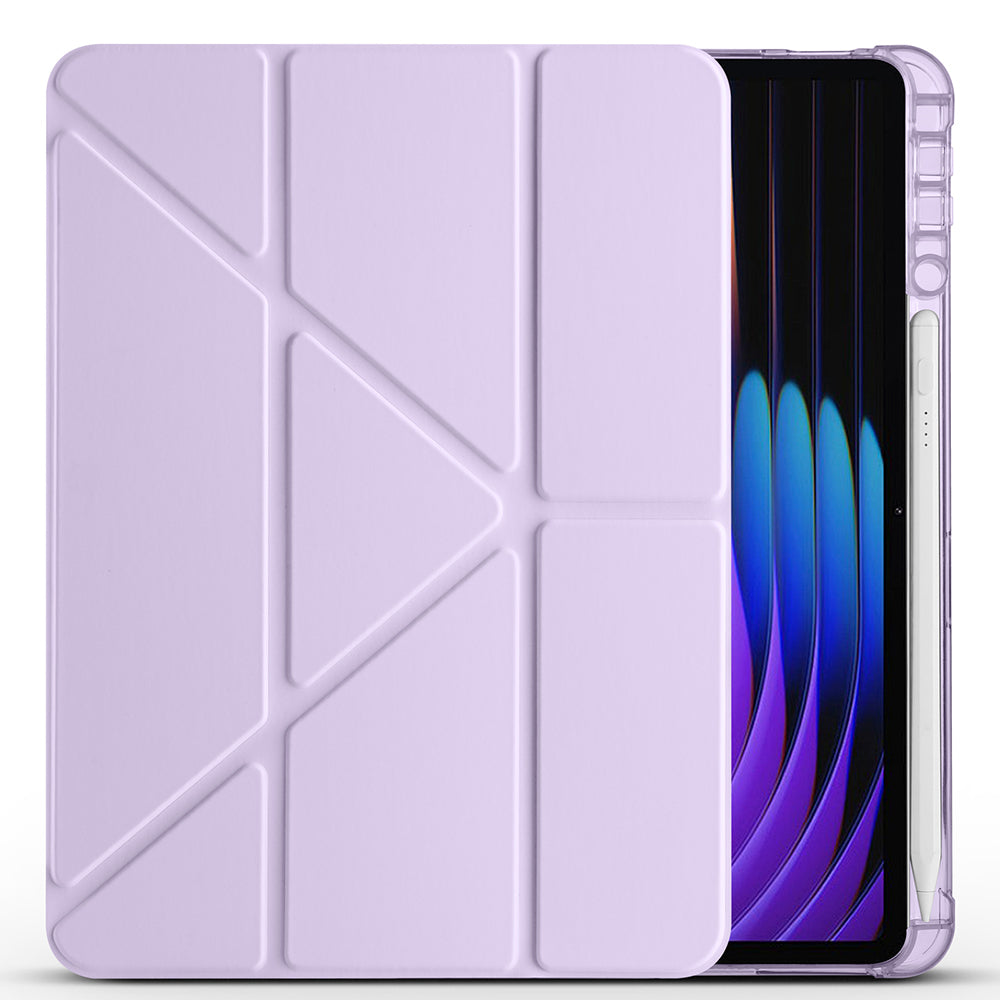 Xiaomi Pad 7 Kılıf Zore Tri Folding Kalem Bölmeli Standlı Kılıf Mavi