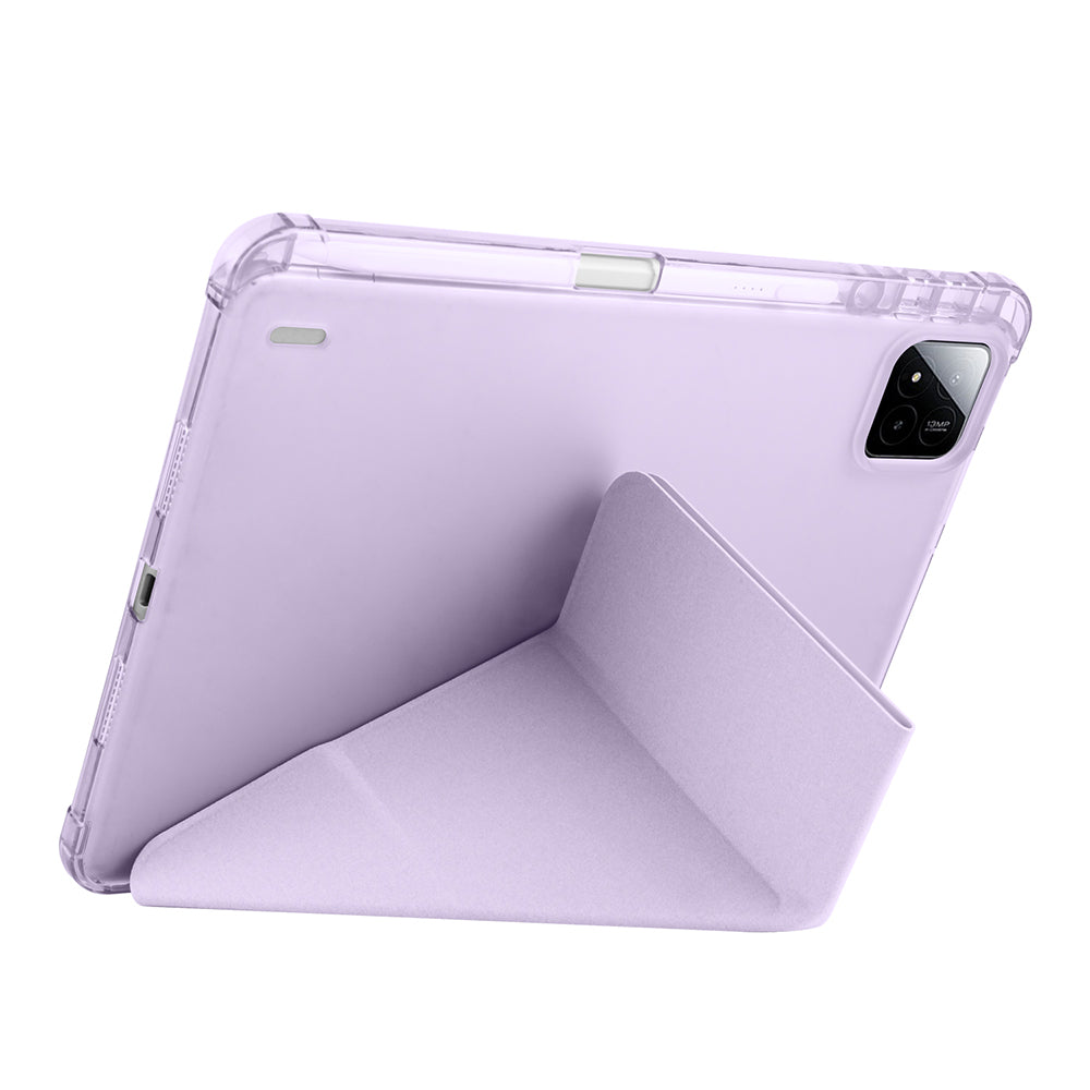 Xiaomi Pad 7 Kılıf Zore Tri Folding Kalem Bölmeli Standlı Kılıf Mavi