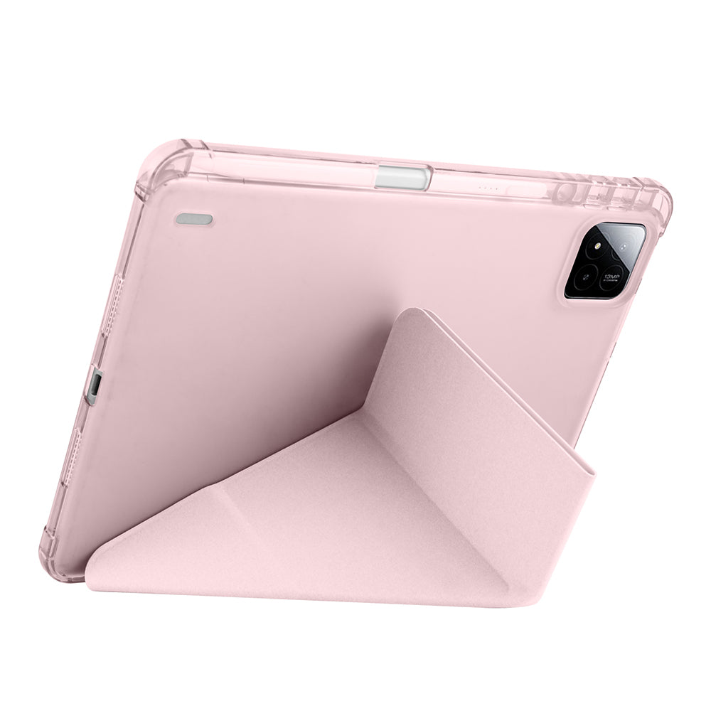 Xiaomi Pad 7 Kılıf Zore Tri Folding Kalem Bölmeli Standlı Kılıf Mavi