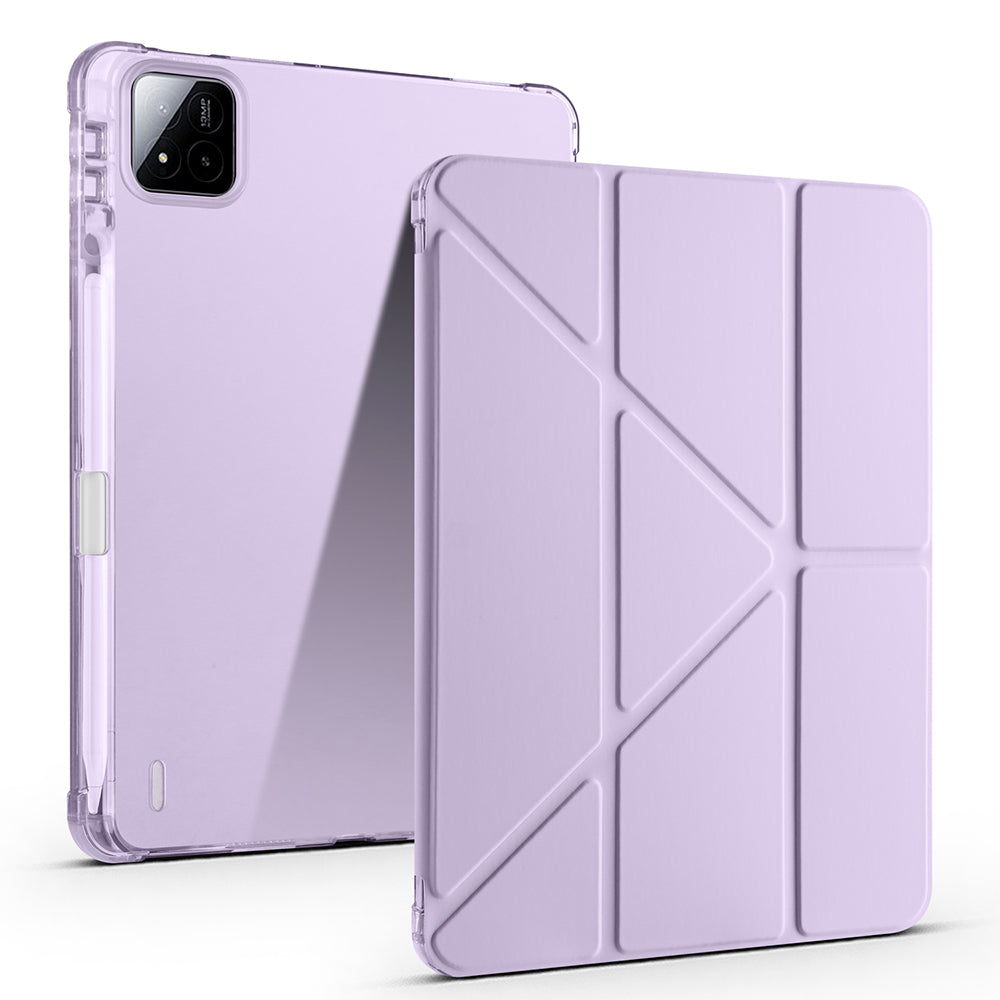 Xiaomi Pad 7 Kılıf Zore Tri Folding Kalem Bölmeli Standlı Kılıf Lila