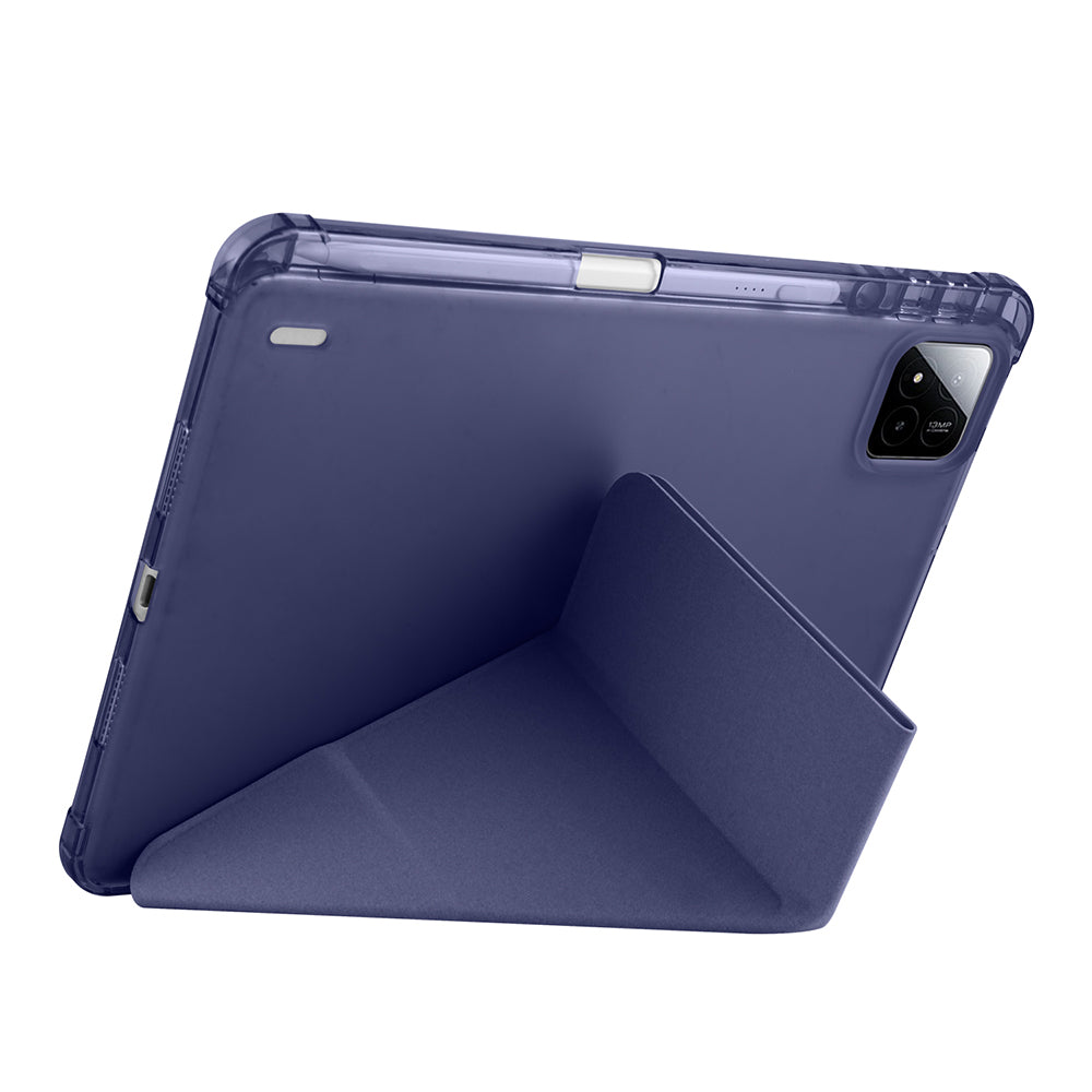 Xiaomi Pad 7 Pro Kılıf Zore Tri Folding Kalem Bölmeli Standlı Kılıf Lila