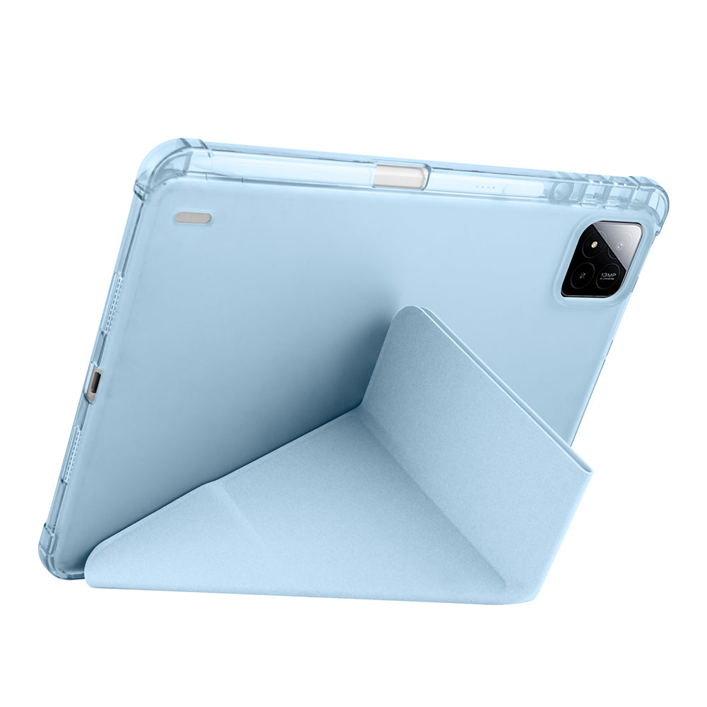 Xiaomi Pad 7 Pro Kılıf Zore Tri Folding Kalem Bölmeli Standlı Kılıf Mavi