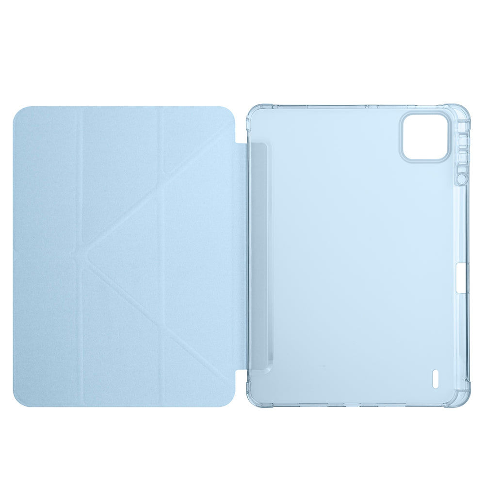 Xiaomi Pad 7 Pro Kılıf Zore Tri Folding Kalem Bölmeli Standlı Kılıf Mavi