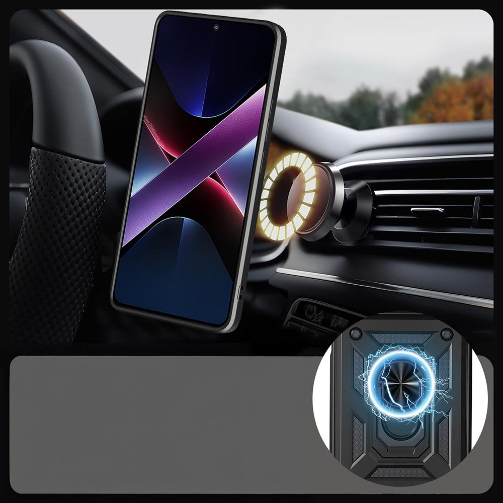 Xiaomi Poco X8 Pro Kılıf Magnetik Standlı Kamera Korumalı Zore Sürgülü Vega Kapak