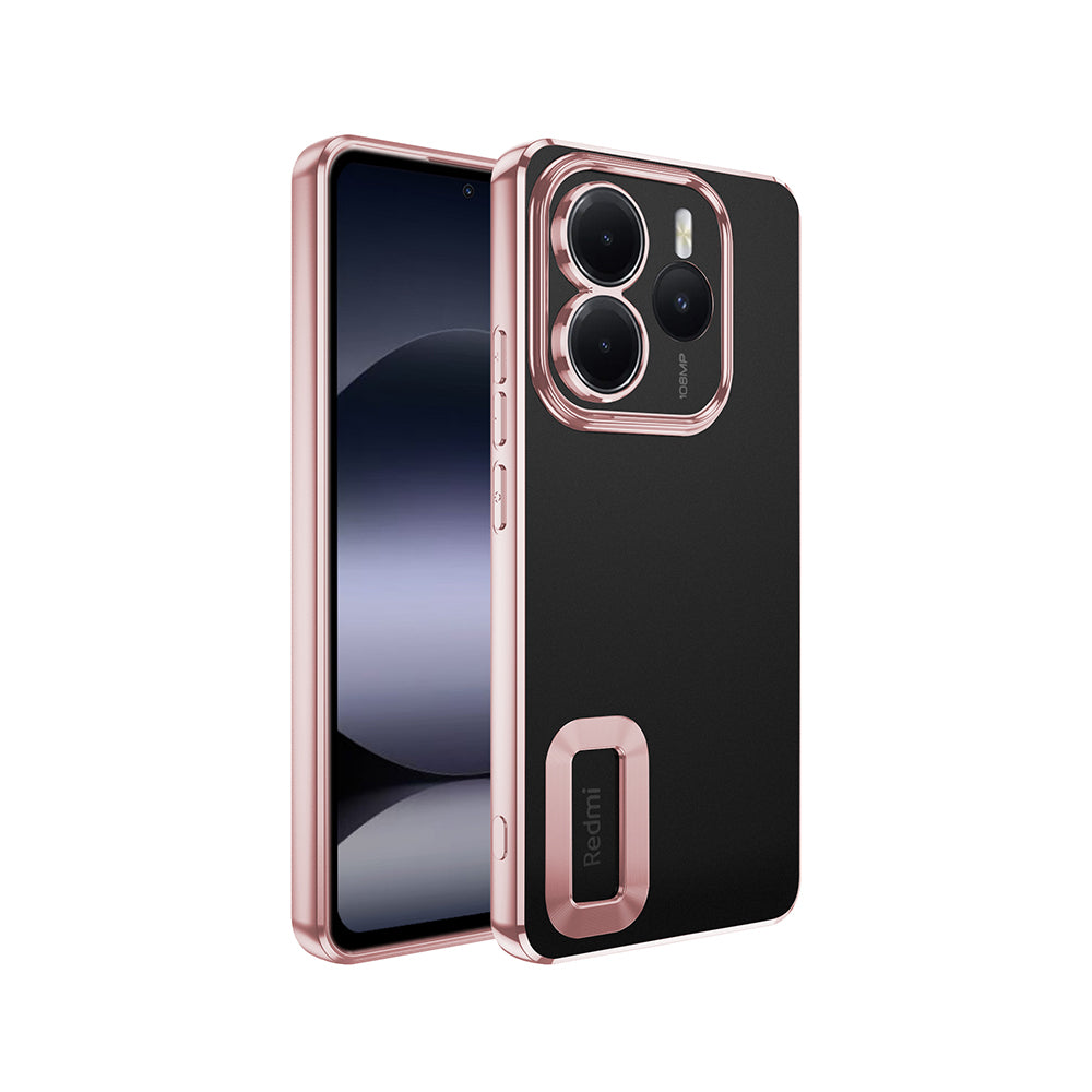 Xiaomi Redmi Note 14 5G Kılıf Kamera Korumalı Logo Gösteren Zore Omega Kapak