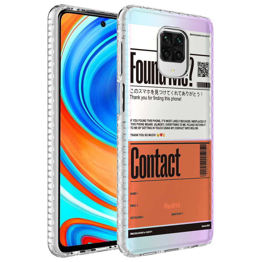Xiaomi Redmi Note 9S Kılıf Airbag Kenarlı Renkli Desenli Silikon Zore Elegans Kapak
