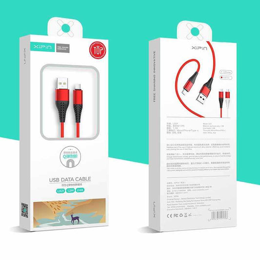 Xipin LX21 Type-C Usb Kablo 1.2 M Kırmızı