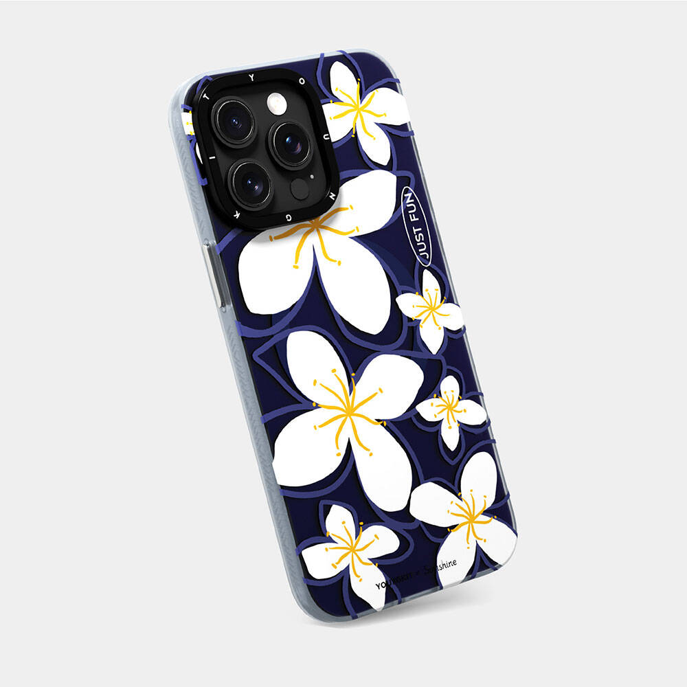 Apple iPhone 15 Pro Max Kılıf M-safe Şarj Özellikli Sunshine Tasarımlı Youngkit Smile Serisi Kapak Lacivert