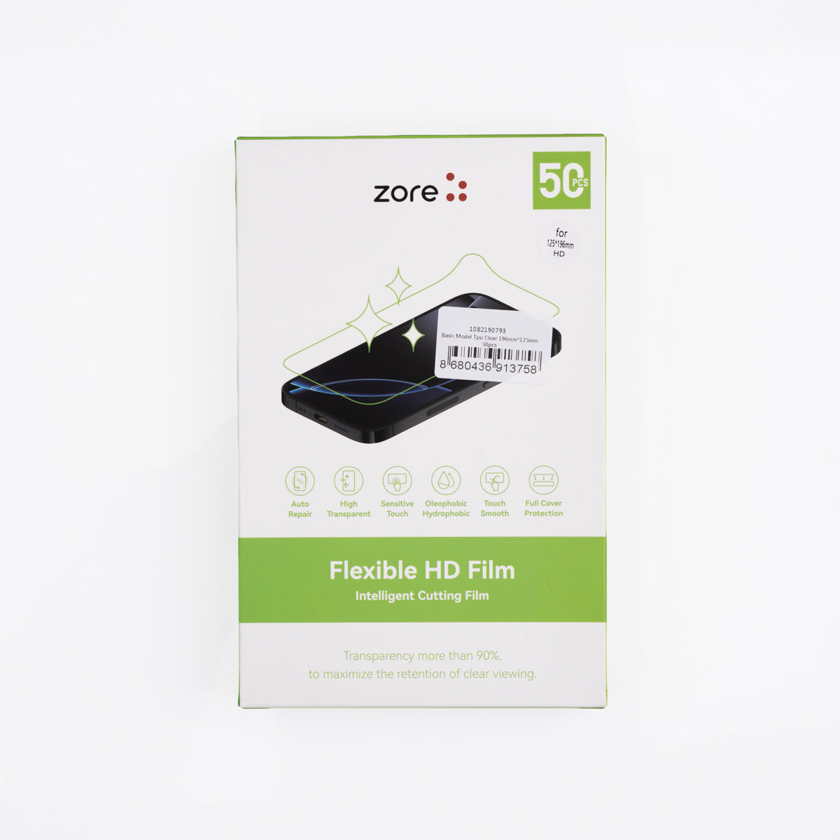 Zore Basic Model TPU Clear Ekran Koruyucu 196mm x 125mm 50 Adet